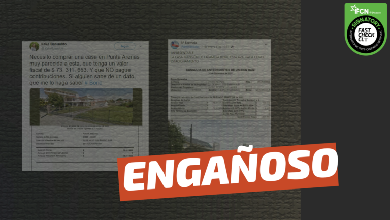 Lee más sobre el artículo (Imágenes) “La casa mansión de la familia Boric está avaluada como estacionamiento”: #Engañoso
