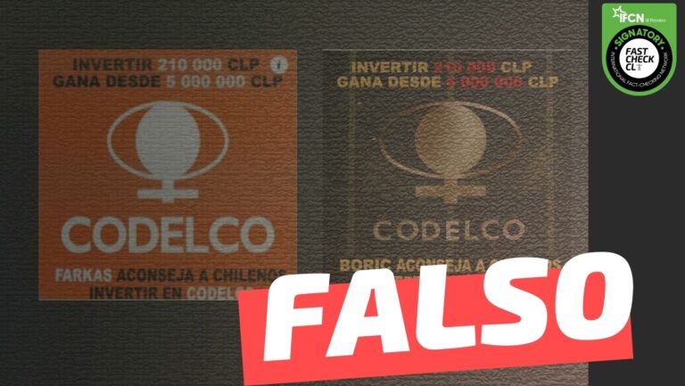 Lee más sobre el artículo “Codelco abre el acceso a la inversión para todos los chilenos”: #Falso