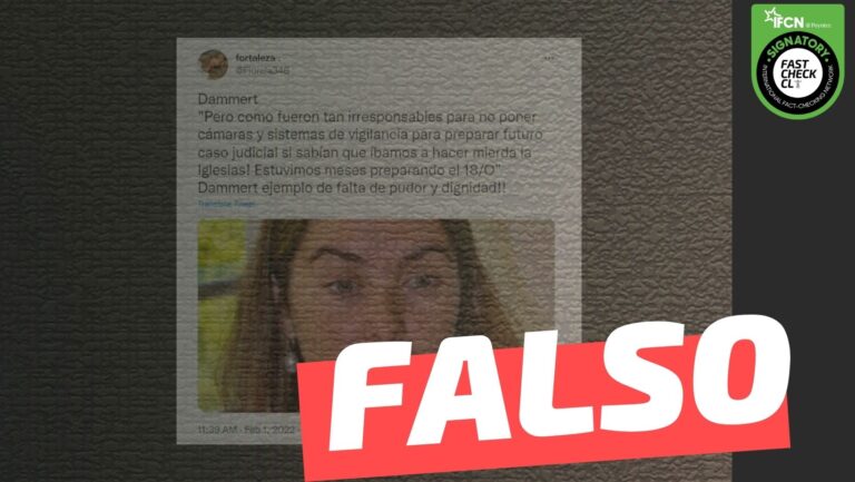 Lee más sobre el artículo Lucía Dammert: “Pero como fueron tan irresponsables para no poner cámaras y sistemas de vigilancia para preparar futuro caso judicial si sabían que íbamos a hacer mierda las Iglesias! Estuvimos meses preparando el 18/O”: #Falso