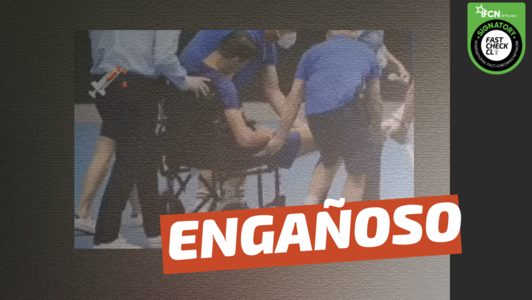 Lee más sobre el artículo Tenista sale de la cancha en silla de ruedas luego de que las piernas no le respondieran producto de la vacunación: #Engañoso