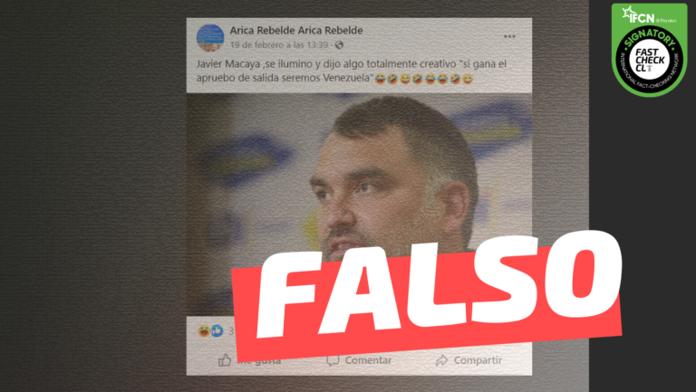 Lee más sobre el artículo El diputado Javier Macaya dijo: “Si gana el apruebo de salida seremos Venezuela”: #Falso