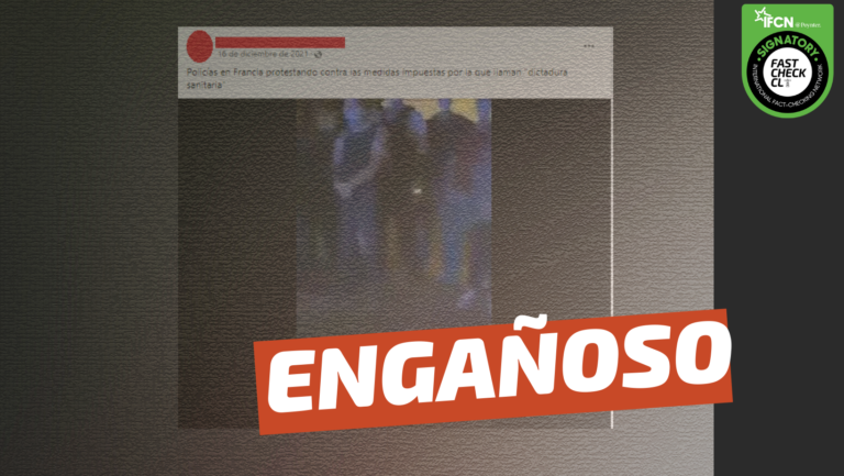 Lee más sobre el artículo (Video) Policías en Francia protestando contra las restricciones sanitarias: #Engañoso