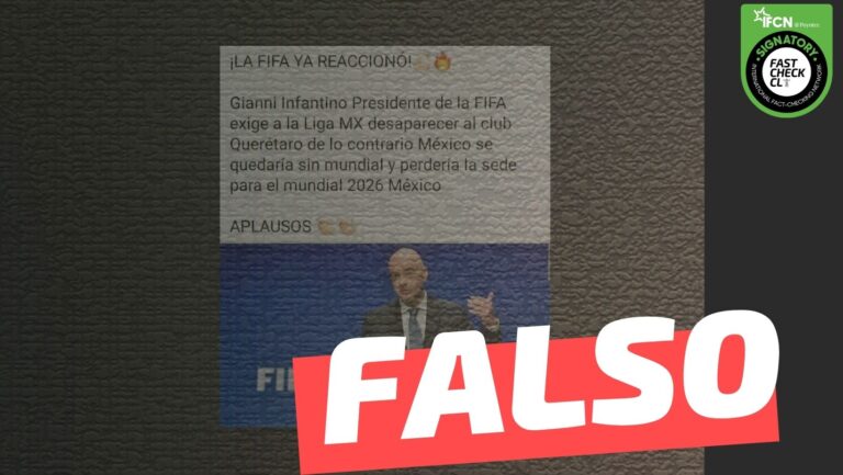 Lee más sobre el artículo “¡Noticia! El presidente de la FIFA, Gianni Infantino, exige a la Liga MX desaparecer al club Querétaro, de lo contrario México se quedaría sin mundial y perdería la sede para el mundial 2026”: #Falso