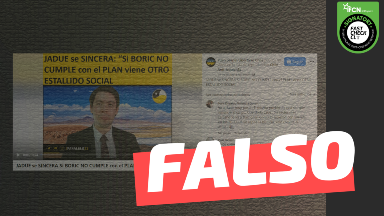 Lee más sobre el artículo “Daniel Jadue se sincera: ‘Si Boric no cumple con el plan viene otro estallido social'”: #Falso