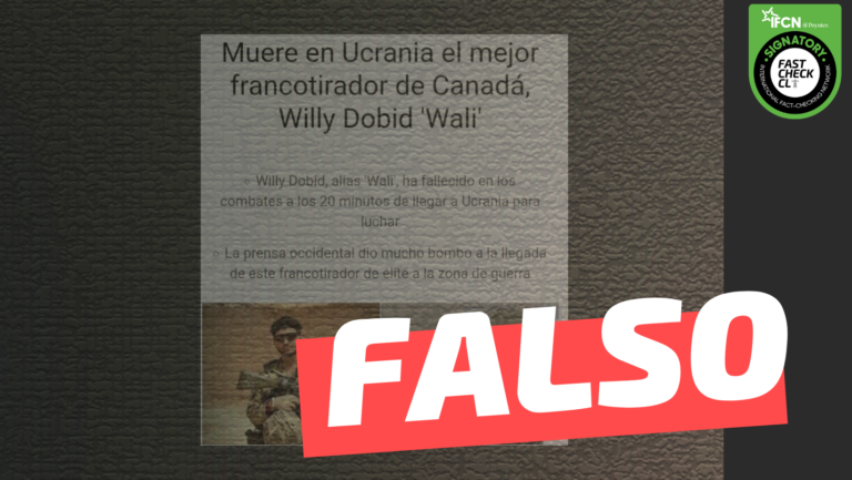 Lee más sobre el artículo “Muere en Ucrania el mejor francotirador de Canadá, ‘Wali'”: #Falso