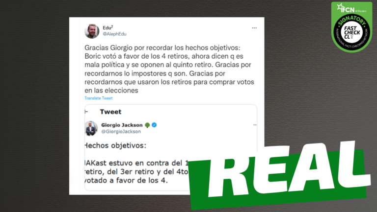 Lee más sobre el artículo “Boric votó a favor de los cuatro retiros y ahora se oponen al quinto”: #Real