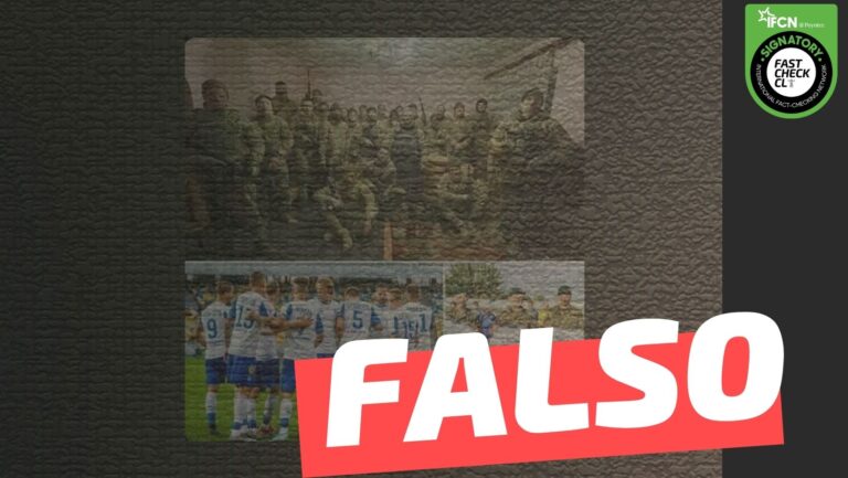 Lee más sobre el artículo (Imagen) “Los jugadores del club ucraniano Dynamo Kiev con uniformes militares para defender su patria contra la invasión rusa”: #Falso