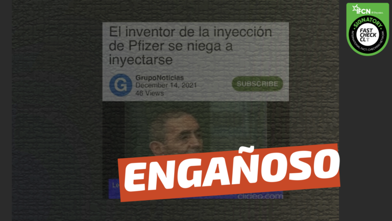 Lee más sobre el artículo (Video) “El inventor de la inyección de Pfizer se niega a inyectarse”: #Engañoso