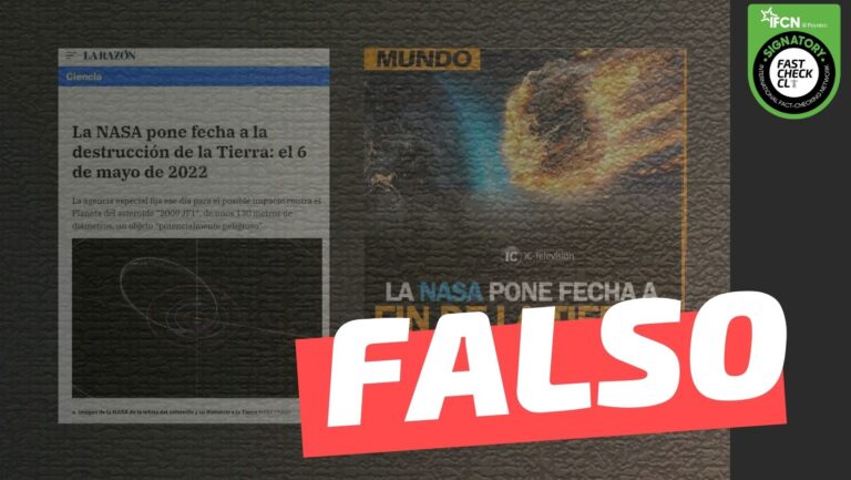 Lee más sobre el artículo “La NASA pone fecha a la destrucción de la Tierra: el 6 de mayo del 2022”: #Falso