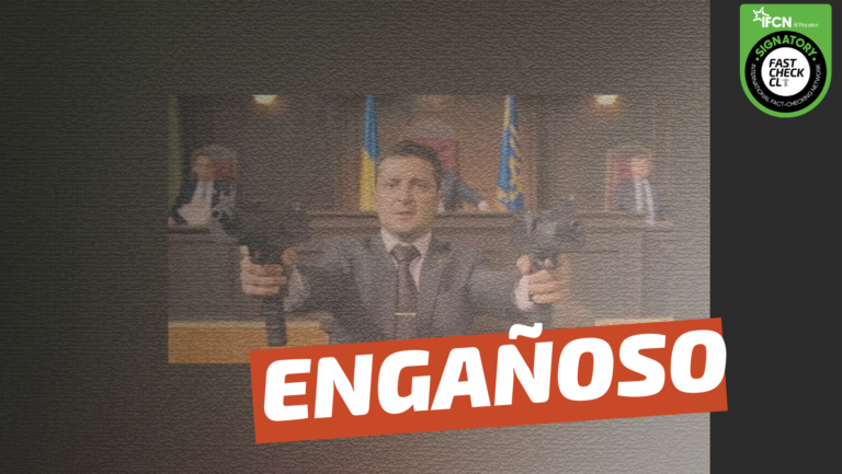 Lee más sobre el artículo Video de spot electoral del presidente de Ucrania disparándole a personas: #Engañoso