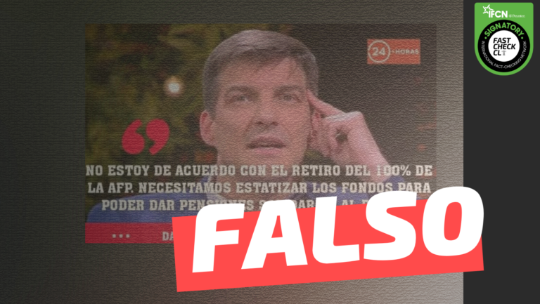 Lee más sobre el artículo (Imagen) Daniel Stingo: “No estoy de acuerdo con el retiro del 100% de la AFP. Necesitamos estatizar los fondos para poder dar pensiones solidarias al pueblo”: #Falso