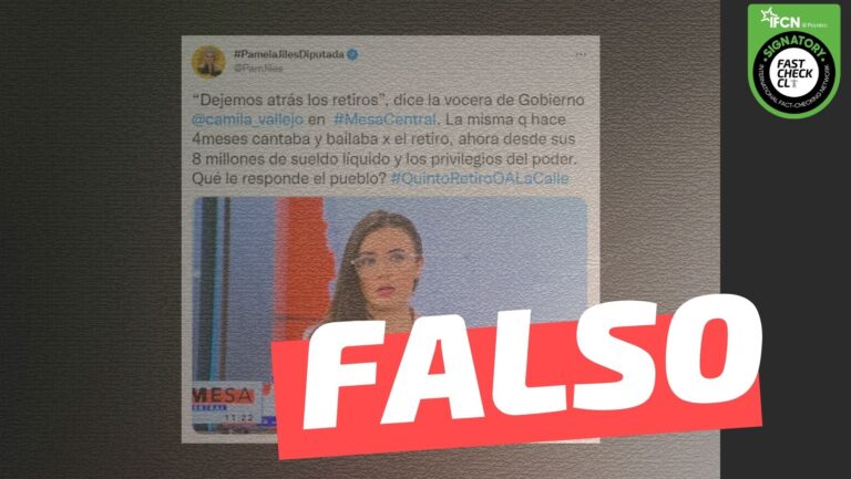 Lee más sobre el artículo “La vocera de Gobierno Camila Vallejo (…) ahora desde sus $8 millones de sueldo líquido y los privilegios de poder”: #Falso