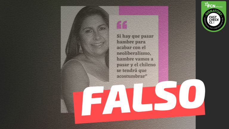 Lee más sobre el artículo Constituyente Giovanna Grandón: “Si hay que pasar hambre para acabar con el neoliberalismo, hambre vamos a pasar y el chileno se tendrá que acostumbrar”: #Falso