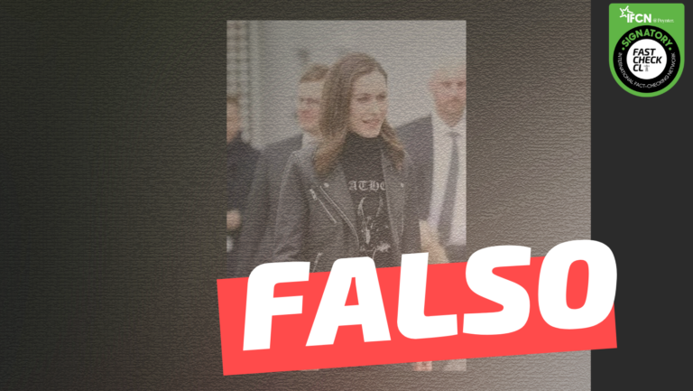 Lee más sobre el artículo (Imagen) Primera Ministra de Finlandia, Sanna Marin, con una polera de un grupo de black metal: #Falso