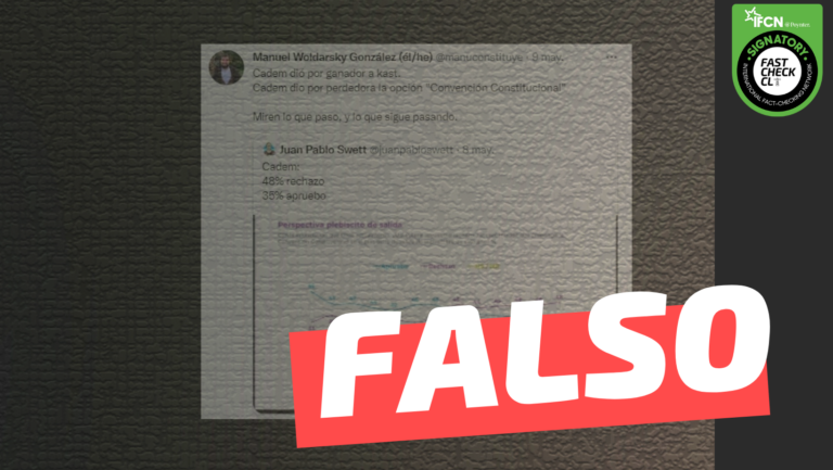 Lee más sobre el artículo “Cadem dio por ganador a Kast. Cadem dio por perdedor a la opción ‘Convención Constitucional'”: #Falso