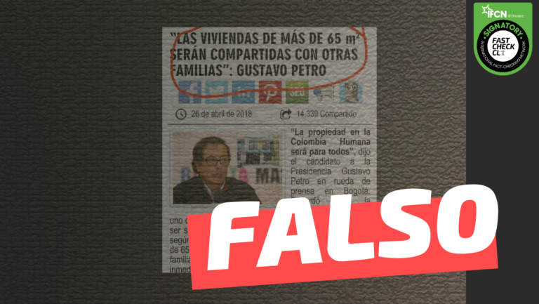 Lee más sobre el artículo (Imagen) Gustavo Petro: “Las viviendas de más de 65m2 serán compartidas con otras familias”: #Falso