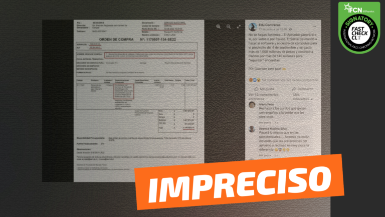 Lee más sobre el artículo “El Servel ya mandó a hacer el software y el centro de cómputos para el plebiscito del 4 de septiembre, se gasto más de 1.000 millones de pesos y contrató a Cadem por más de 140 millones para repuntar encuestas”: #Impreciso