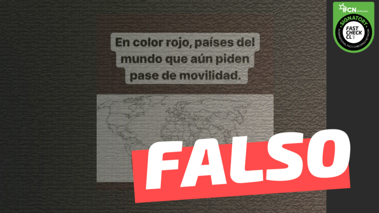Lee más sobre el artículo “Chile es el único país del mundo que pide pase de movilidad”: #Falso