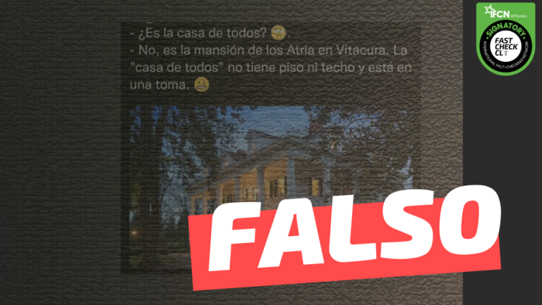 Lee más sobre el artículo (Imagen) “¿Es la casa de todos? No, es la mansión de los Atria en Vitacura”: #Falso