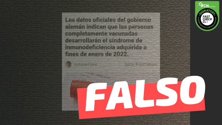 Lee más sobre el artículo “Los datos oficiales del gobierno alemán indican que las personas completamente vacunadas desarrollarán el síndrome de inmunodeficiencia adquirida (SIDA)”: #Falso