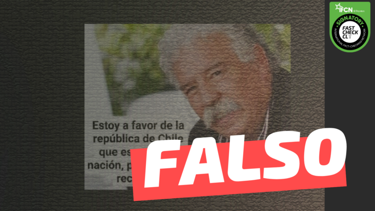Lee más sobre el artículo Iván Arenas dijo: “Estoy a favor de la República de Chile que es una sola nación, por eso voto rechazo”: #Falso