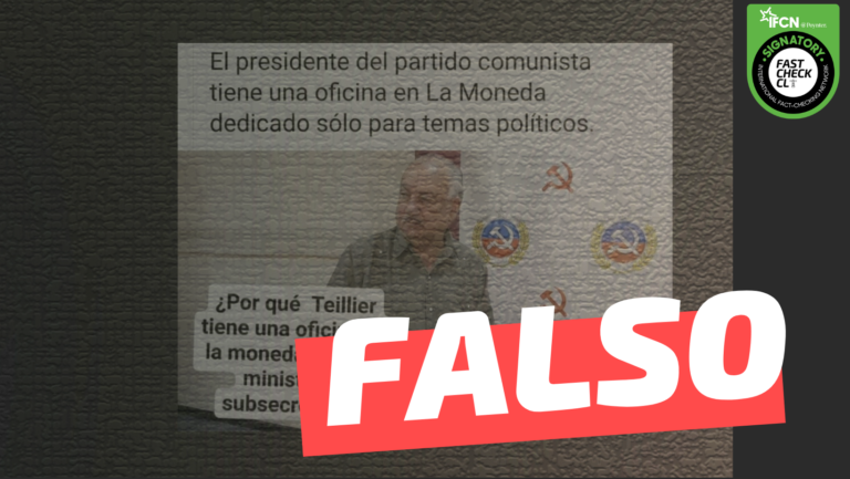 Lee más sobre el artículo “El presidente del Partido Comunista, Guillermo Teillier, tiene una oficina en La Moneda”: #Falso