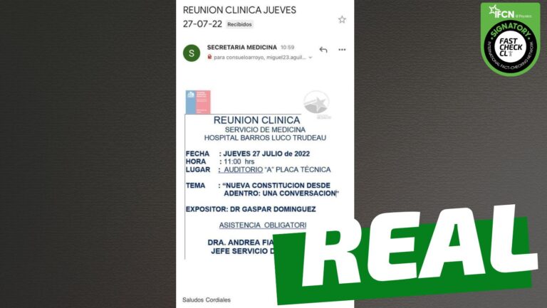 Lee más sobre el artículo (Mail) Reunión sobre nueva Constitución con “asistencia obligatoria” en Hospital Barros Luco: #Real