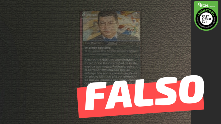 Lee más sobre el artículo (Imagen) Luis Riveros dijo que votará rechazo y anuncia acciones legales contra los constituyentes por falta de servicio y notable abandono de deberes”: #Falso