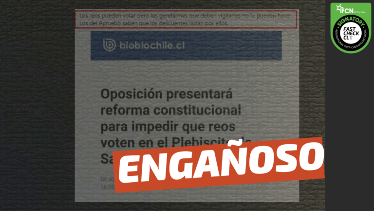Lee más sobre el artículo “Los reos pueden votar pero los gendarmes que deben vigilarlos no lo pueden hacer”: #Engañoso
