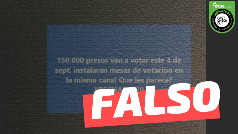Lee más sobre el artículo “150.000 presos votarán el 4 de septiembre”: #Falso