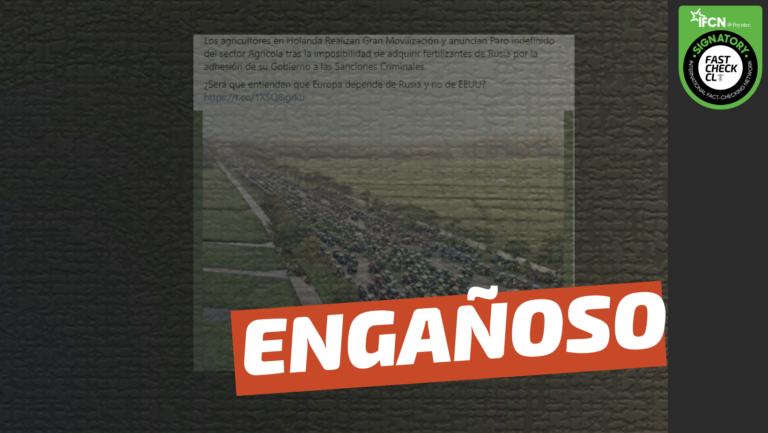 Lee más sobre el artículo (Imagen) “Los agricultores en Holanda realizan gran movilización y anuncian paro indefinido del sector agrícola tras la imposibilidad de adquirir fertilizantes de Rusia por la adhesión de su gobierno a las sanciones”: #Engañoso