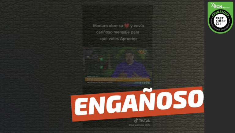 Lee más sobre el artículo (Video) “Maduro manda su apoyo al Apruebo”: #Engañoso