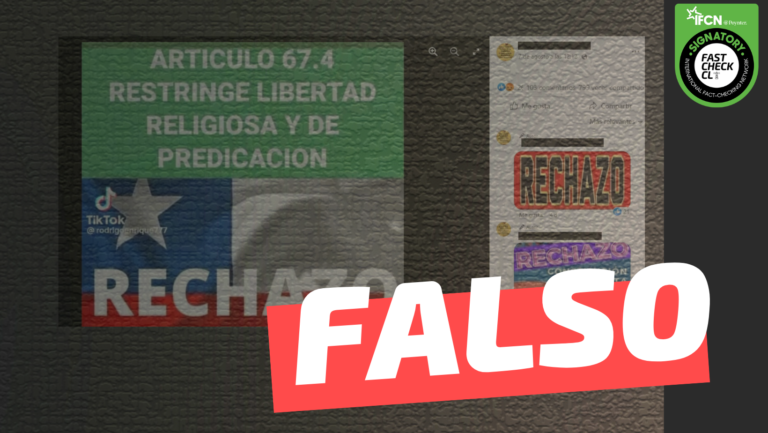 Lee más sobre el artículo “Artículo 67.4 Restringe la libertad religiosa y de predicación”: #Falso