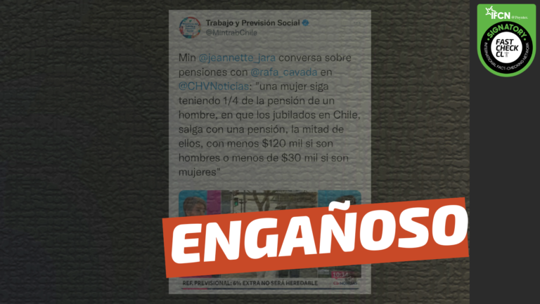 Lee más sobre el artículo Los datos entregados por la ministra Jeannette Jara sobre el monto de pensiones de mujeres y hombres: #Engañoso