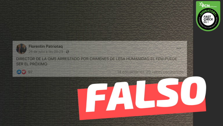 Lee más sobre el artículo “Director de la OMS arrestado por crímenes de lesa humanidad”: #Falso