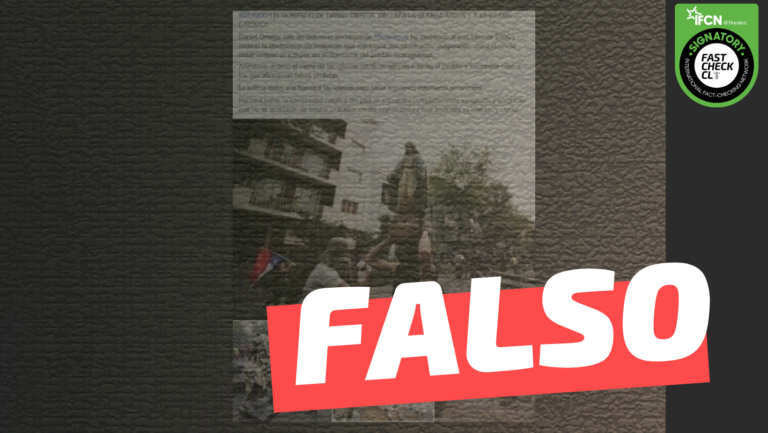 Lee más sobre el artículo (Imágenes) “El gobierno de Daniel Ortega declara la guerra a Dios y a la iglesia católica”: #Falso
