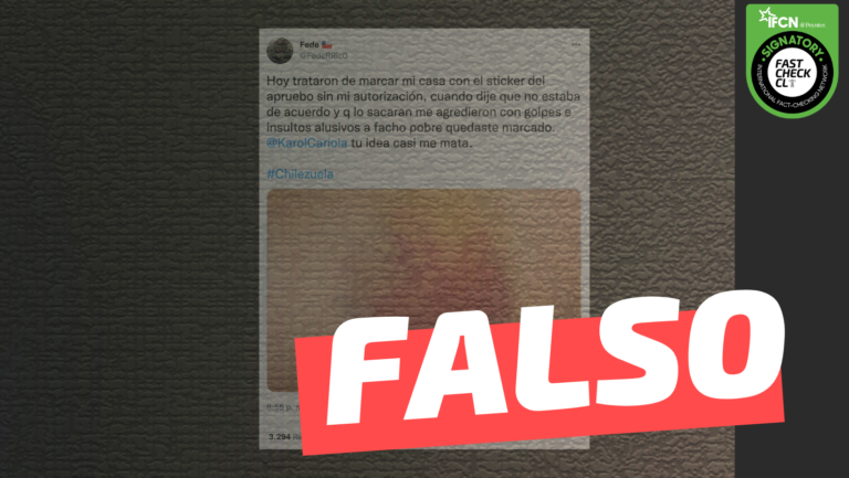Lee más sobre el artículo (Imagen) Usuario sufre agresión física tras negativa a marcar su casa con el apruebo: #Falso
