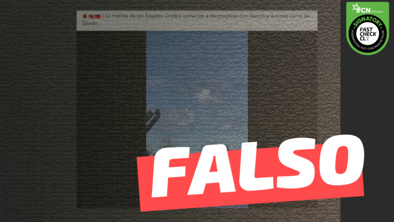 Lee más sobre el artículo (Video) “La marina de Estados Unidos comenzó a desplegarse con barcos y aviones cerca de Taiwán”: #Falso