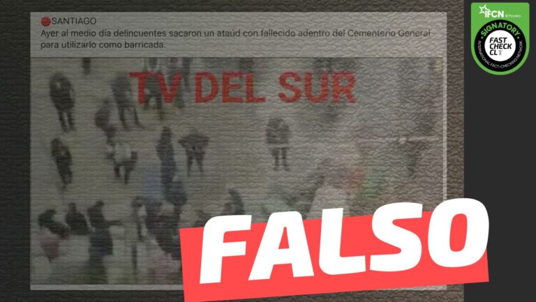 Lee más sobre el artículo “Sacaron un ataúd con fallecido adentro del Cementerio General para utilizarlo como barricada”: #Falso