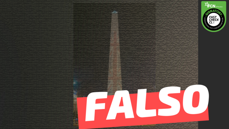 Lee más sobre el artículo (Imagen) La bandera británica proyectada en el obelisco tras la muerte de la reina Isabel II: #Falso