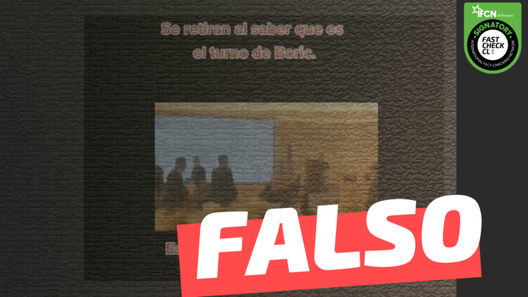 Lee más sobre el artículo (Video) “Se retiran (delegaciones) al saber que es el turno de Boric”: #Falso