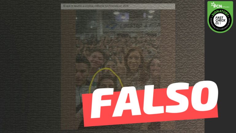 Lee más sobre el artículo (Imagen) “El que le apuntó a Cristina, militante kirchnerista en 2016”: #Falso