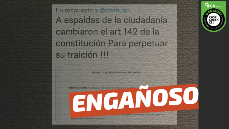 Lee más sobre el artículo (Imagen) “A espaldas de la ciudadanía cambiaron el artículo 142 de la Constitución (…)”: #Engañoso