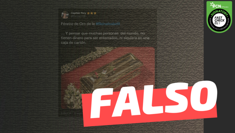 Lee más sobre el artículo (Imagen) Féretro de Oro de la Reina Isabel II: #Falso