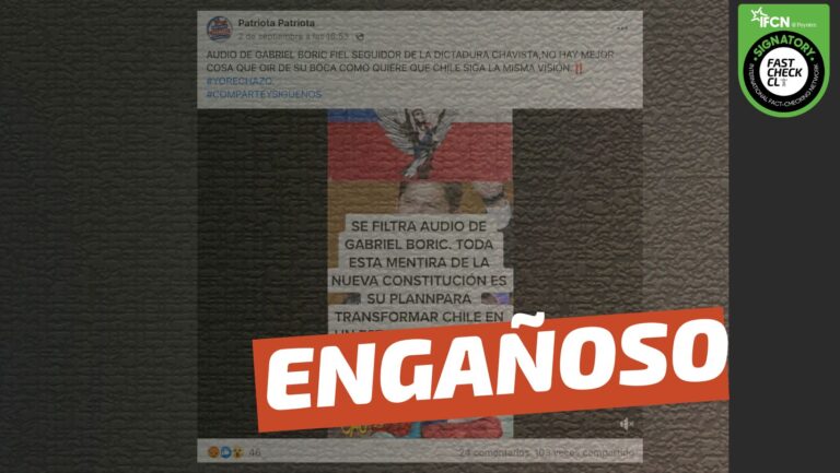 Lee más sobre el artículo (Video) Se filtra audio de Gabriel Boric hablando del “gran legado de Hugo Chávez”: #Engañoso