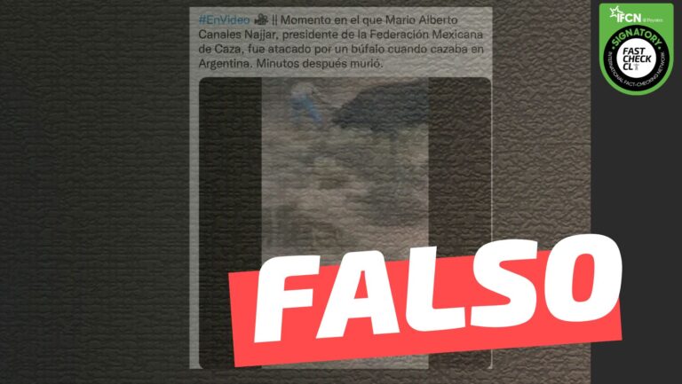 Lee más sobre el artículo (Video) “Momento en el que Mario Alberto Canales Najjar, presidente de la Federación Mexicana de Caza, fue atacado por un búfalo cuando cazaba en Argentina”: #Falso