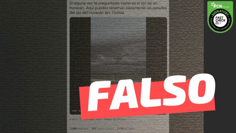 Lee más sobre el artículo (Video) “Aquí puedes observar claramente las paredes del ojo del huracán Ian, Florida”: #Falso
