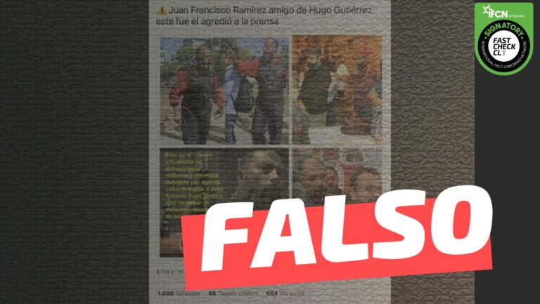 Lee más sobre el artículo “Juan Francisco Ramírez, amigo de Hugo Gutiérrez, fue quien agredió a la prensa”: #Falso