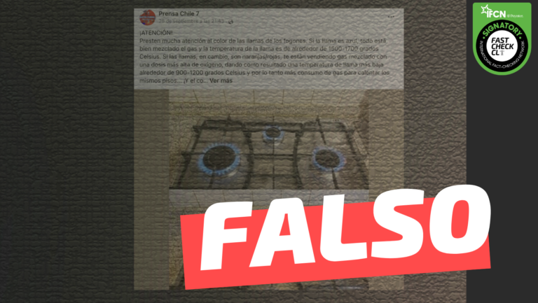 Lee más sobre el artículo (Imagen) “Si las llamas (de la cocina) son naranjas/rojas, te están vendiendo gas mezclado con una dosis más alta de oxígeno”: #Falso