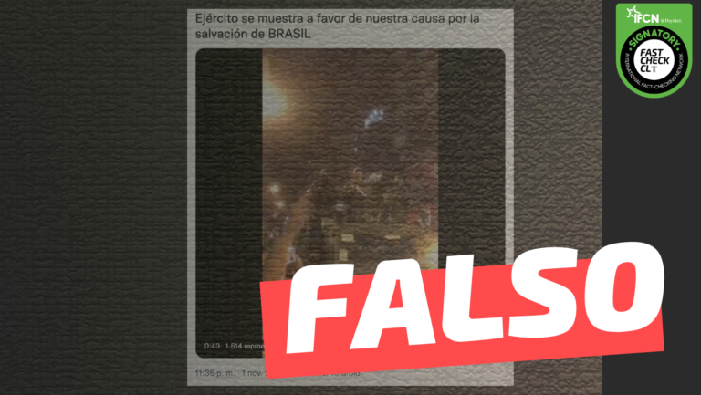 Lee más sobre el artículo (Video) “Ejército se muestra a favor de nuestra causa por la salvación de Brasil”: #Falso